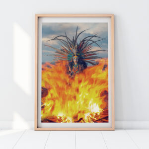 Aztec Goddess Art Print. Aztec Wall Art. Mexico Photography. Mexico Wall Art