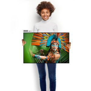 Aztec Princess Wall Art. Mexico Wall Art. Aztec Art Print. Aztec Goddess in the Jungle. Wall Decor Mexico.