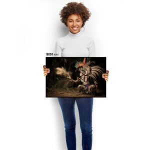 Aztec Warrior Photography Print. Aztec Art & Mexico Wall Decor
