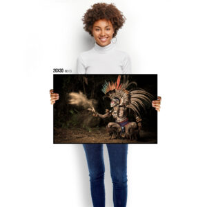 Aztec Warrior Photography Print. Aztec Art & Mexico Wall Decor