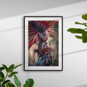 Aztec Goddess Art Print. Aztec Wall Art. Mexico Photography. Mexico Wall Art