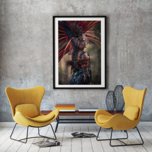 Aztec Dancer Photography Print. Aztec Art, Aztec Wall Decor, Mexico Art