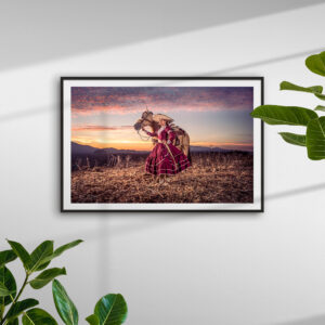 Mexican Escaramuza and Horse. Cultural Portrait Photography. Fine Art Photography Print. Mexico Art. Wall Art.
