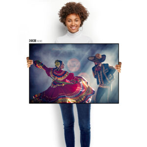 Mexican Folkloric Dancers Wall Art. Charro and China Poblana. Jarabe Tapatio Wall Art. Fine Art Photography Print.