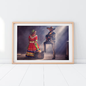 Mexican Folkloric Dancers Wall Art. Charro and China Poblana. Jarabe Tapatio Wall Art. Fine Art Photography Print.
