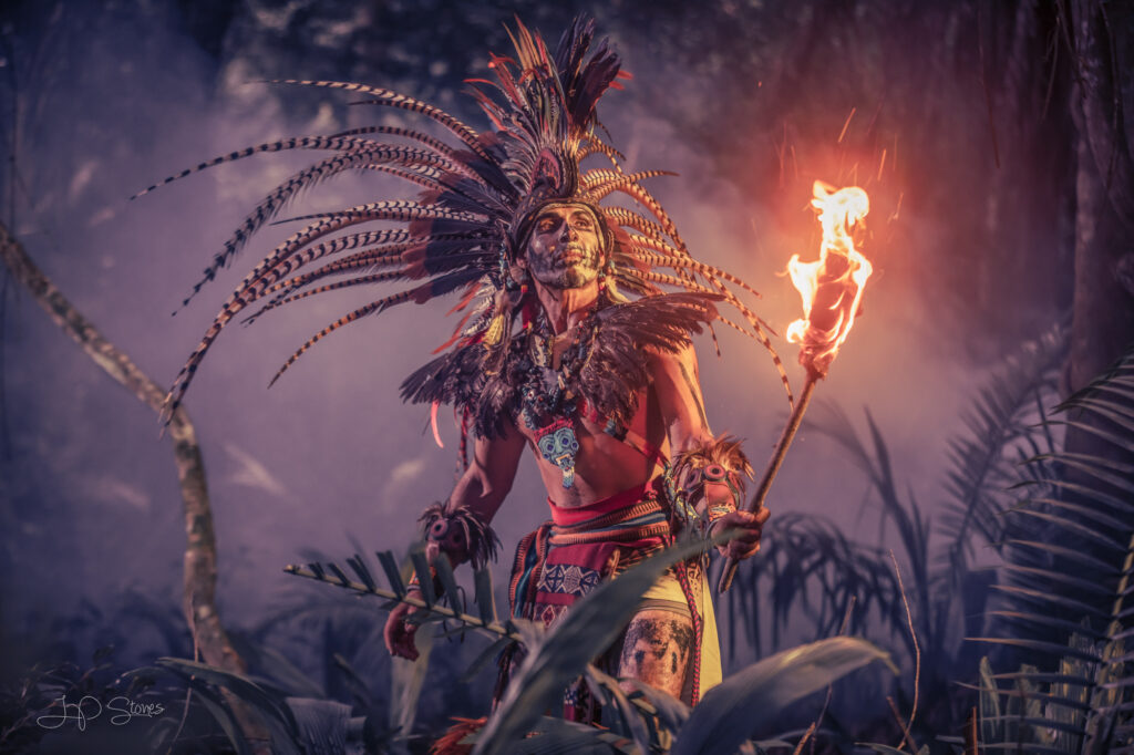 Narrative Photography example. Mexica Aztec Warrior portrait by JP Stones